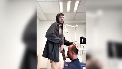 Dentistry and Dicks: A Big Cocked White Boys Perfect Blowjob on Camera