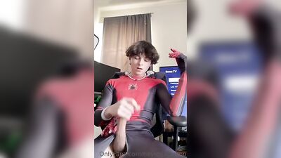 Spider-Boy Twink Suit-CAM: Action Cum Clips, Voyeuristic Pleasure!