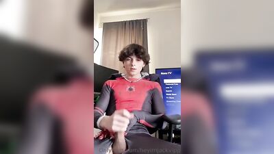 Spider-Boy Twink Suit-CAM: Action Cum Clips, Voyeuristic Pleasure!