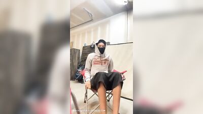 Macho Man Masturbates in the Garage and Displays His Hairy Chest and Bushy Penis!