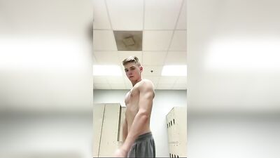 Hunky Paul shows off his massive dick in the gym showers (#9, #10, #11)