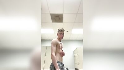 Hunky Paul shows off his massive dick in the gym showers (#9, #10, #11)