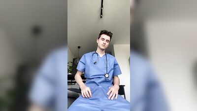 Young, Handsome Medical Student Takes Care of His Business
