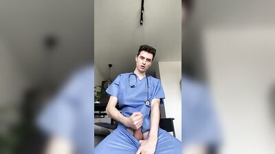 Young, Handsome Medical Student Takes Care of His Business