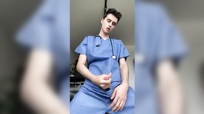 Young, Handsome Medical Student Takes Care of His Business