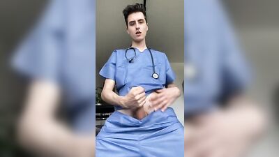 Young, Handsome Medical Student Takes Care of His Business