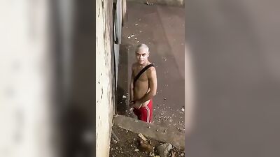 Latino Twink Pissing in Public with a Huge Cock!