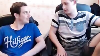 Straight Guy Gets Dirty with Gay Friend in Amateur Webcam Session