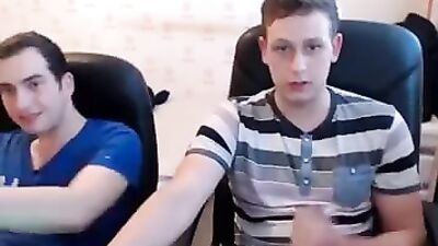 Straight Guy Gets Dirty with Gay Friend in Amateur Webcam Session