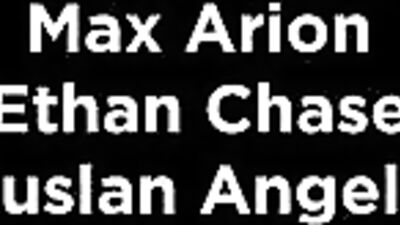 Ruslan Angelo, Max Arion and Ethan Chase Get Down And Dirty In A Hot Group Sex Scene Featuring Action, Ass Play and Bareback Action!