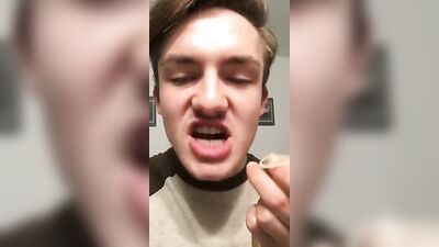 Amateur Fetishist Pascal Gets Off on Sucking Cum out of a Condom