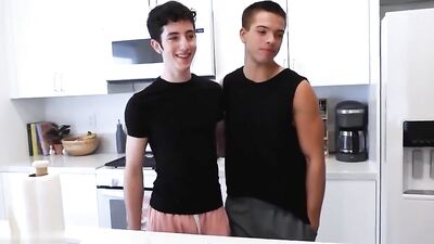 Bareback Blowjobs and Cum Shots - Tag Team Action with Twink Studs!