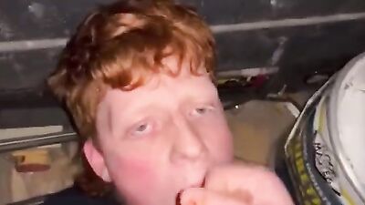 Gray and Ginger - Amateur Cum Shots Handjob Bear Daddy Facial