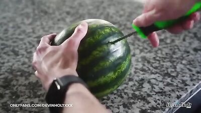 Devin Drips Huge Watermelons in a Big Cock Blowout
