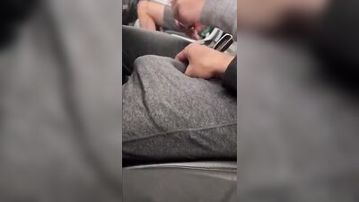 Incredible Ride! - Young Amateur Dude Pleasures Himself in Public