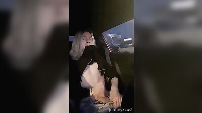 GBT Blond Emo Twink Cums in the Car - AI Enhanced
