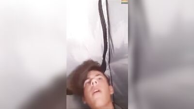 Tent-top Twink Takes a Tongue Bath of Cum