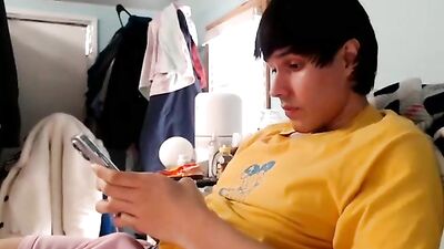 Panty-wetter pink thongs and jerking off on camera