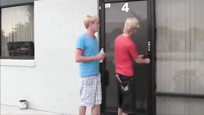 Cute blond enjoys BDSM suck and fuck gay porn videos