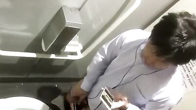 Japanese amateurs pleasuring themselves in public restrooms