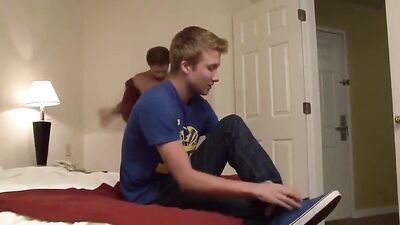 Eye-popping Bareback Action with Twinky Bedfellows Cumming Hard!