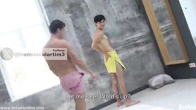 Valentiness Day: Love is in the Air with Muscular and Blonde Men Making Out and Swapping Spit during a Sexual Encounter on Camera