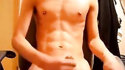 Handsome Twink Amateurs Go at it Alone in Front of Their Webcams, Resulting in a Hot Cum Show