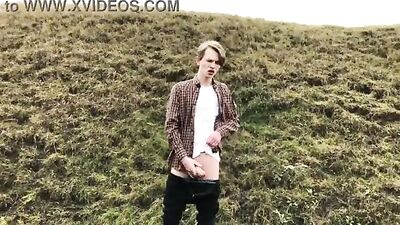 A Day in the Woods: A Solo Amateur Cumshot with Big Dick Drew