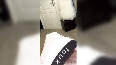 White Knickers and Amateur Gay Fetishes - Cumming in a Pile of White Underwear