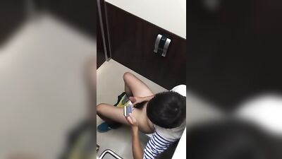 Public Japanese Toilet Wank Cam #10 - Amateur Asian Cum Shots and Fetish