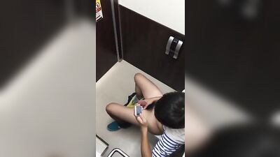 Public Japanese Toilet Wank Cam #10 - Amateur Asian Cum Shots and Fetish