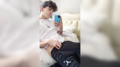 Straight Dude with a Big Cock Jerks Off and Shoots His Load