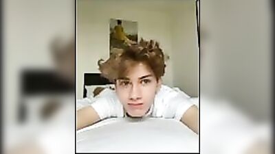 Curly Blue Eyed Teen Sucks Coack