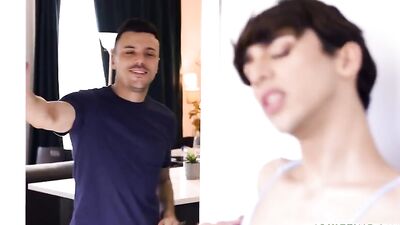 Straight stud teases his lucky masseuse, culminating in a hot bareback anal fuck