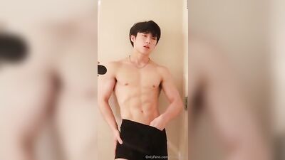 Young Asian Boy Kijiro and His Toy in a Beautiful Cumshot!