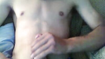 Young, Innocent Twink Gives His First Hand Job on Camera in Bedroom