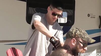 Daddy Jack Dixon Gets Down with Muscular Bear, Dylan Hayes in an Explosive Action Scene