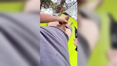 A Day in the Park - Jerking and Cumming Solo in Natures Embrace