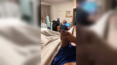 College Boy Sucks His Own Dick and Takes a Load on the Face While Playing Video Games, Amateur Cum Shot