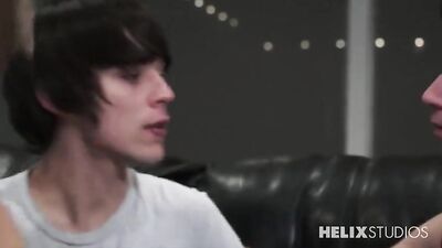 Gangbang Twink Threesome with Friends Ends in a Wild Sex Show