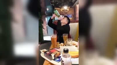 Two guys get drunks: A web-camming Asian twink duo gets wildly intoxicated and engage in an erotic hand job session