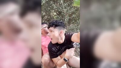 Latin Lover Licks His Way To A Throat-Busting Blowjob In Public