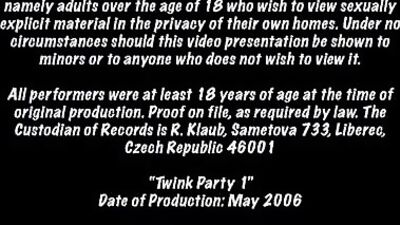 Handsome Twinks Get Wet and Wild at a Sexy Soirée in this Hot Vintage-Themed Group Blowjob and Handjob Party!