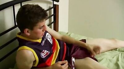 Hands-On Friendship: Mark Splashes His Big Load All Over His Buddys Face!