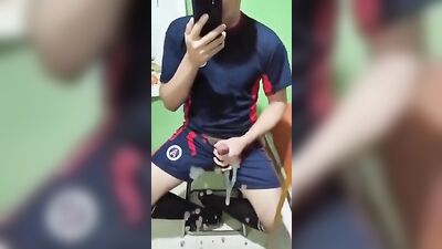 Twink Reflects with a Fountain of Cum!