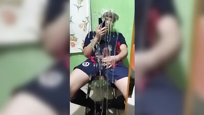 Twink Reflects with a Fountain of Cum!