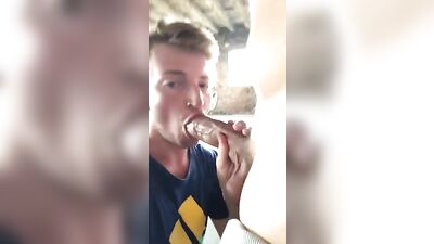 Giving Head to a Mystery Man on the Streets of Downtown