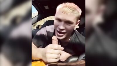 Sexy Young Men Engage in Passionate Car Sex, Ending with Cum-Drenched Faces and Mouths