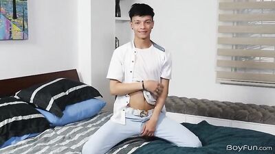 Sebastian JED, a charming young man, pleasures himself with his hand in an intimate webcam solo session