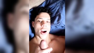 Young Latino Cam Boy Gets Facial on Webcam!